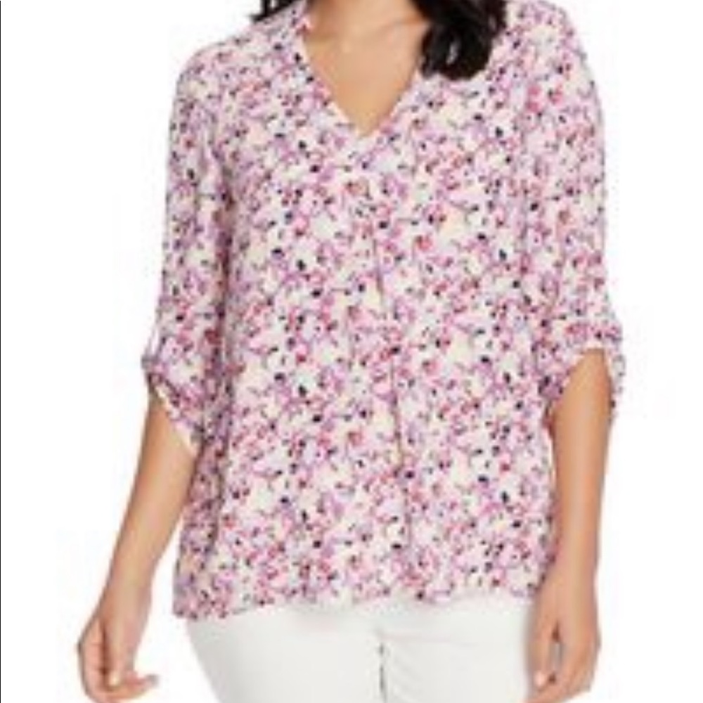 🌴Chaus Floral Blouse Size L NWT
